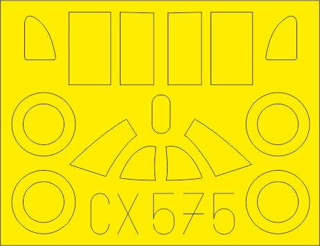 Eduard EDCX575 1:72 Lavochkin La-5 early canopy frame paint mask