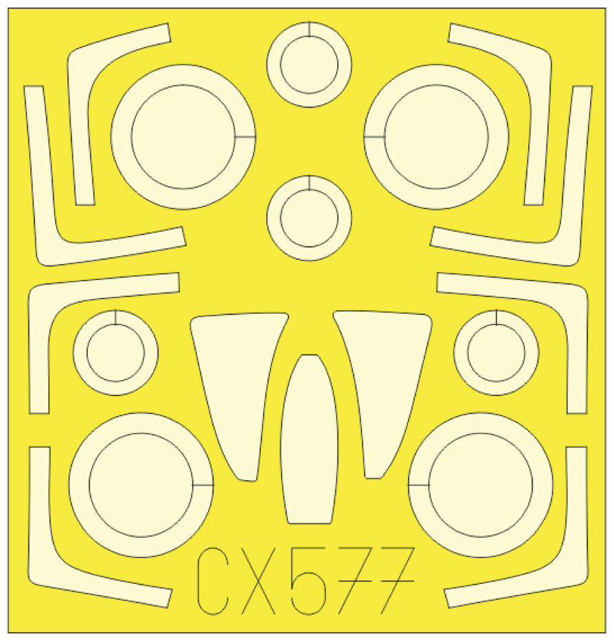 Eduard EDCX577 1:72 Grumman F-14A Tomcat canopy frame paint mask