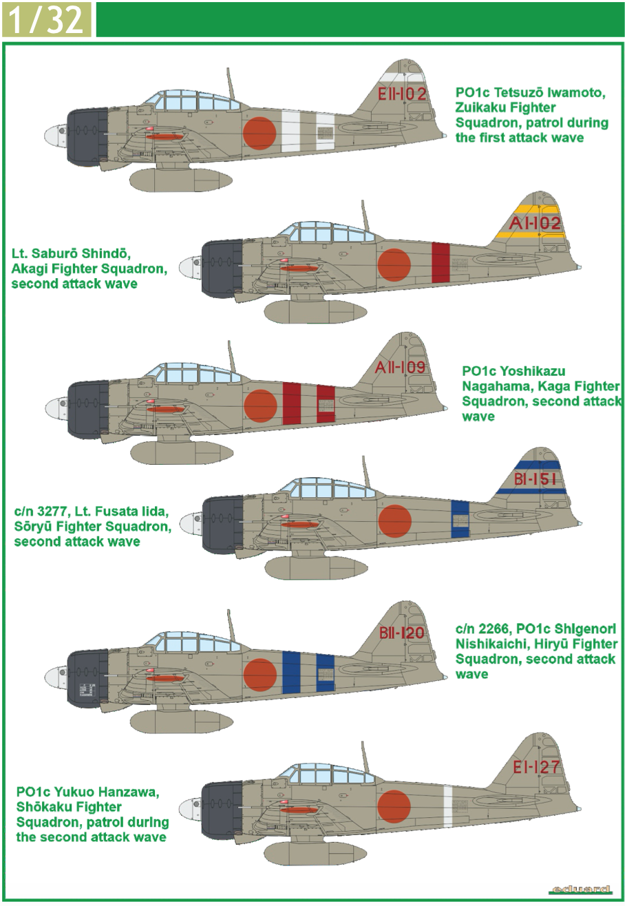 Eduard EDD32018 1:32 Mitsubishi A6M2 Zero TORA TORA TORA!