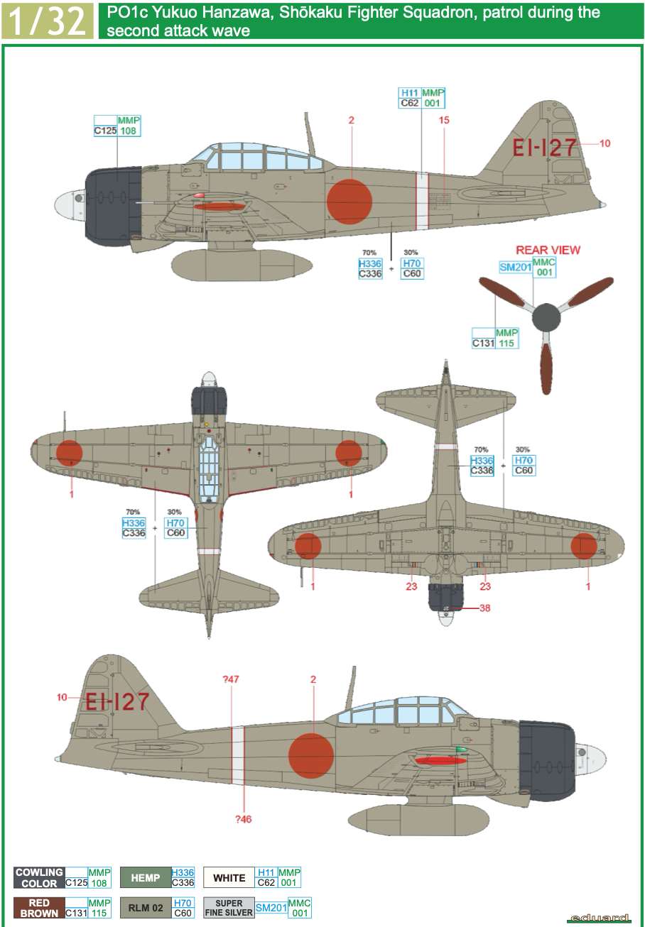 Eduard EDD32018 1:32 Mitsubishi A6M2 Zero TORA TORA TORA!