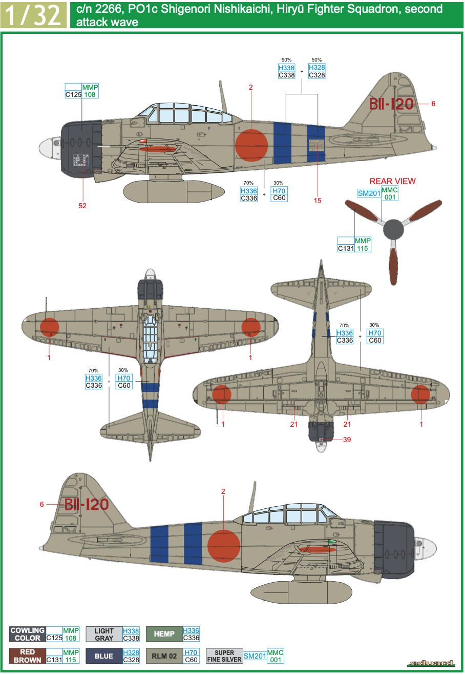Eduard EDD32018 1:32 Mitsubishi A6M2 Zero TORA TORA TORA!
