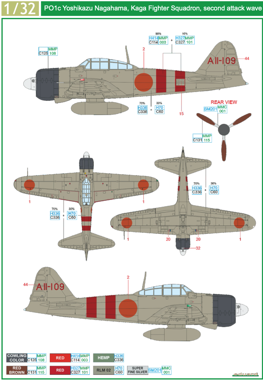 Eduard EDD32018 1:32 Mitsubishi A6M2 Zero TORA TORA TORA!
