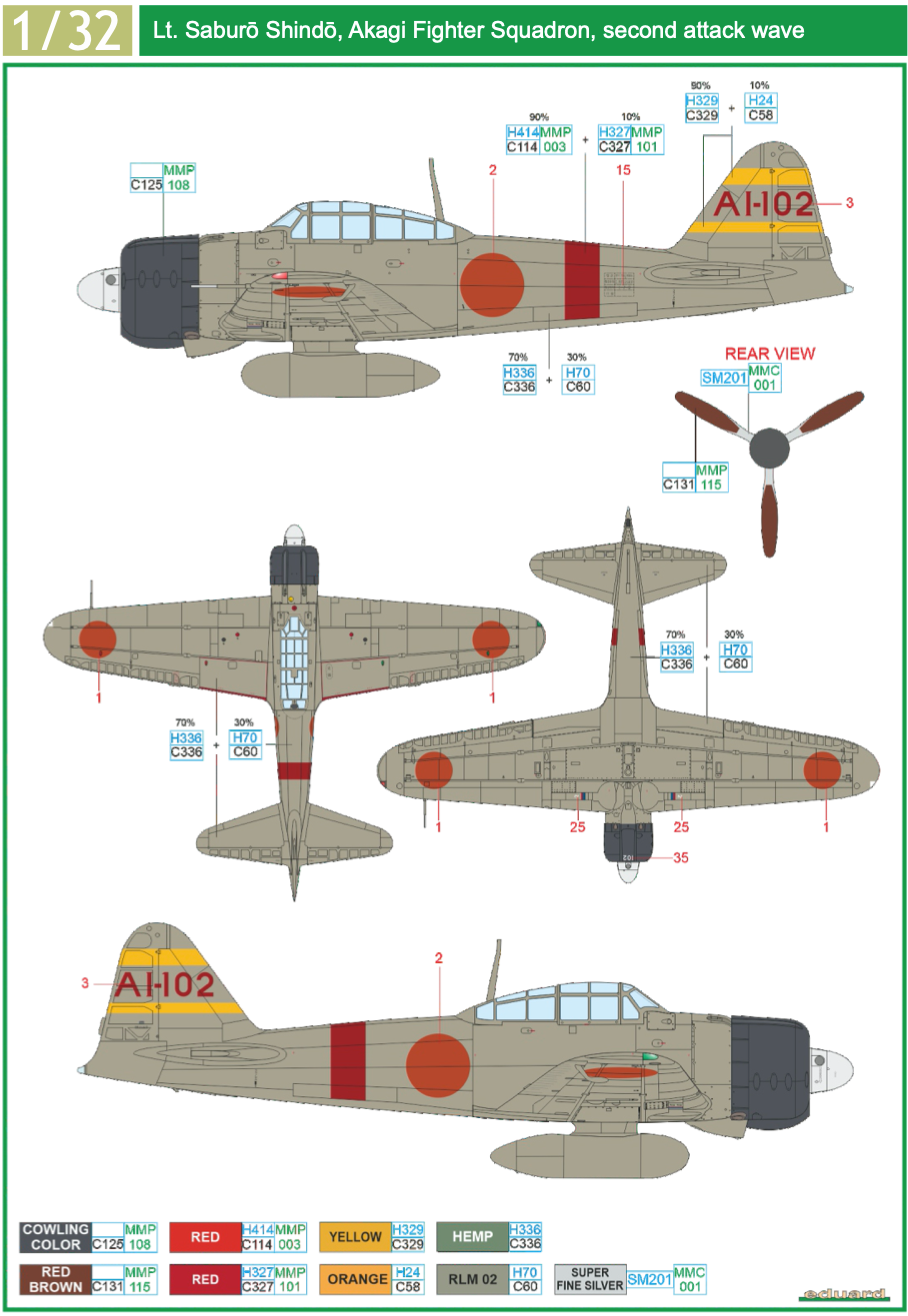 Eduard EDD32018 1:32 Mitsubishi A6M2 Zero TORA TORA TORA!