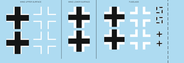 Eduard EDD48044 1:48 Messerschmitt Bf-109G-2 national insignia