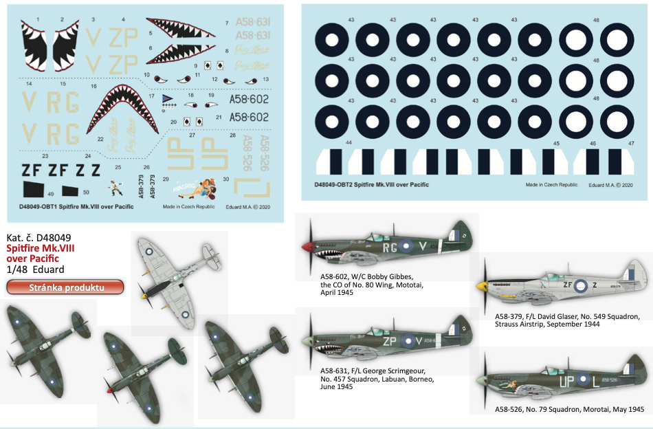 Eduard EDD48049 1:48 Supermarine Spitfire Mk.VIII over Pacific