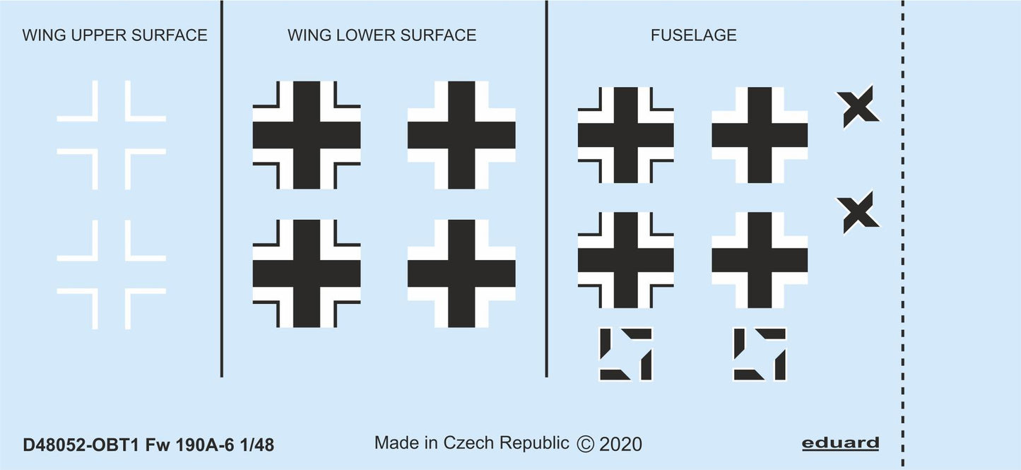 Eduard EDD48052 1:48 Focke-Wulf Fw-190A-6 national insignia