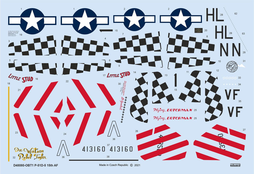 Eduard EDD48080 1:48 North-American P-51D-5 Mustang "15th Air Force"