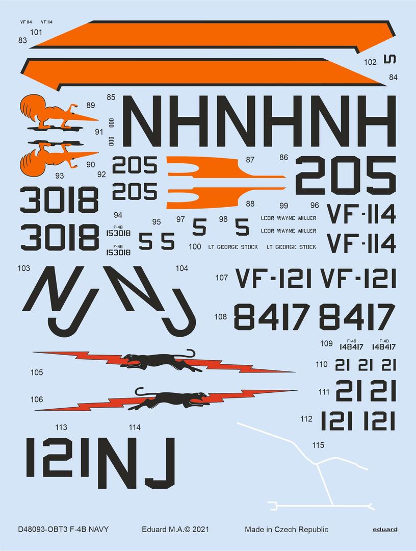 Eduard EDD48093 1:48 McDonnell F-4B Phantom NAVY