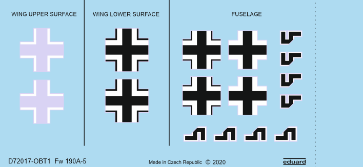Eduard EDD72017 1:72 Focke-Wulf Fw-190A-5 national insignia