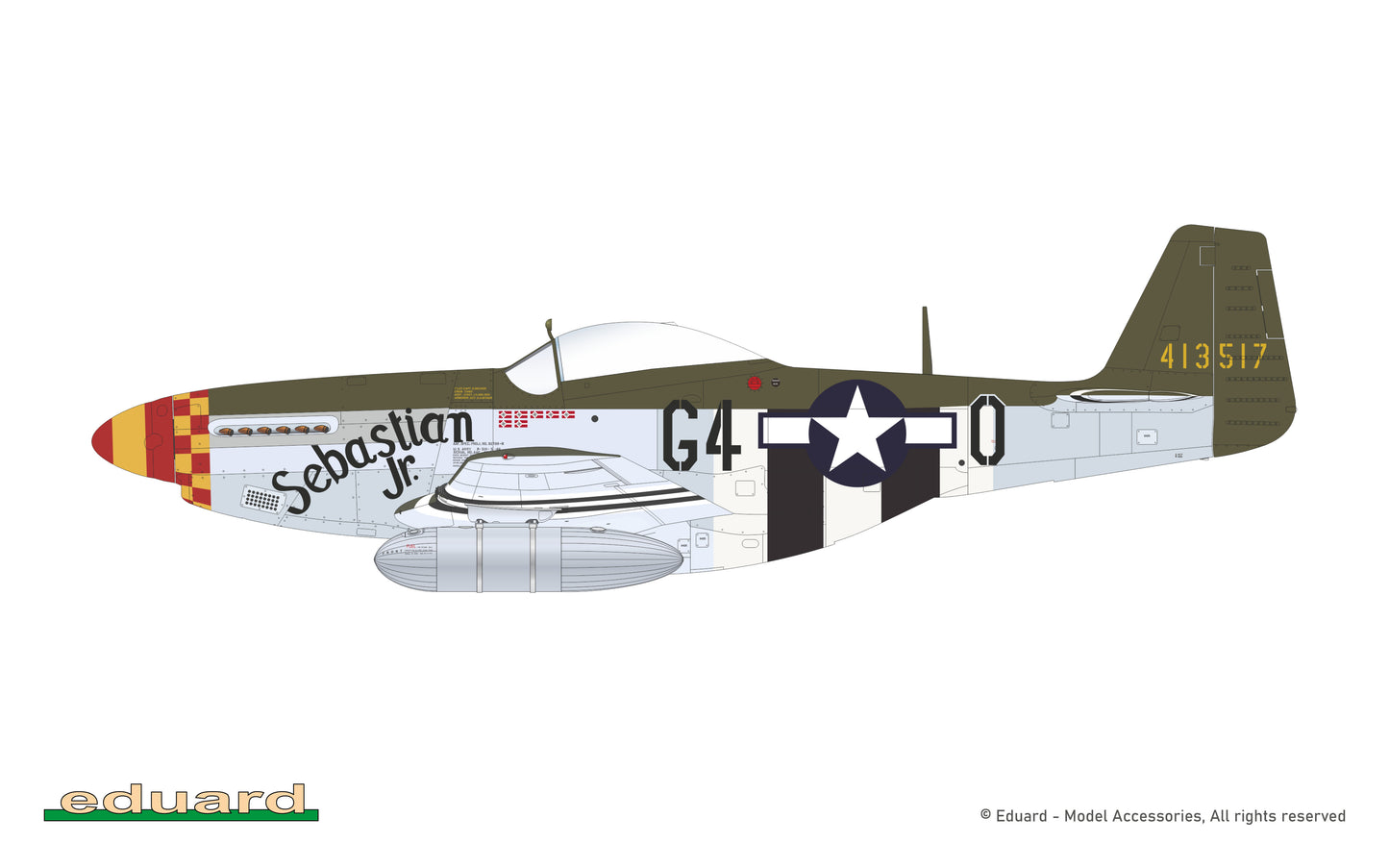 Eduard EDD72052 1:72 North-American P-51D-5 Mustang 357th FG