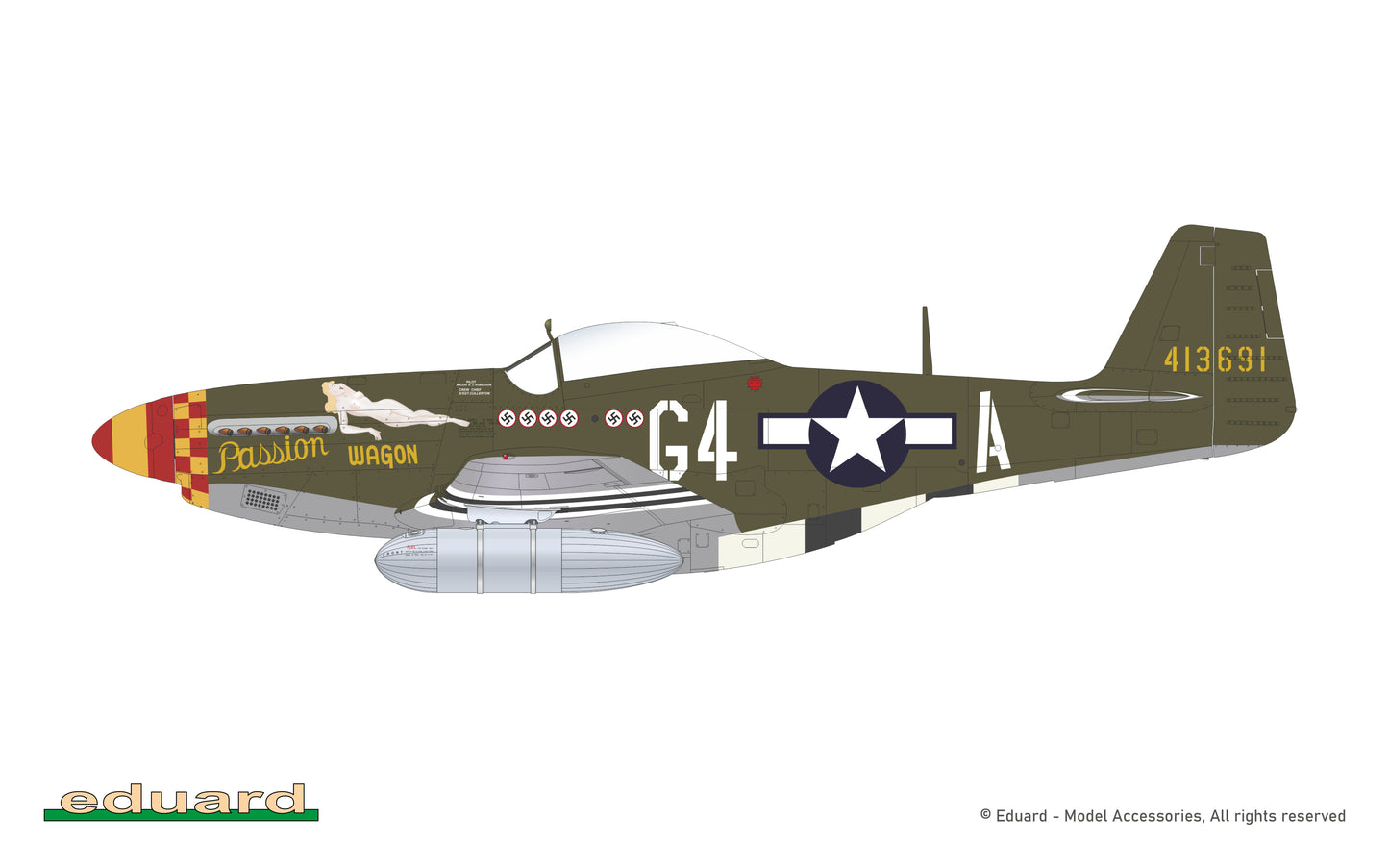 Eduard EDD72052 1:72 North-American P-51D-5 Mustang 357th FG