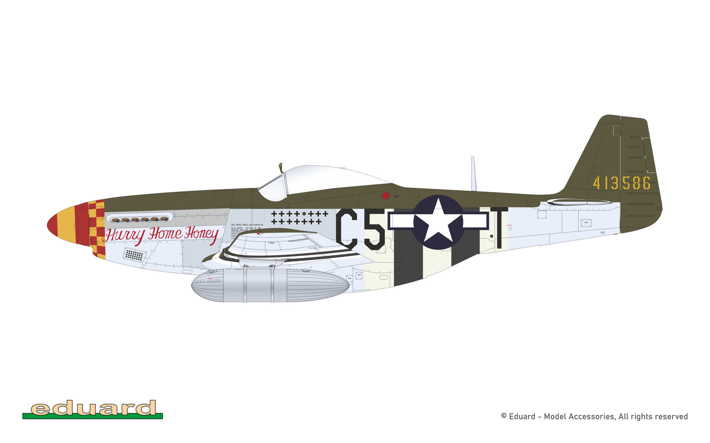 Eduard EDD72052 1:72 North-American P-51D-5 Mustang 357th FG