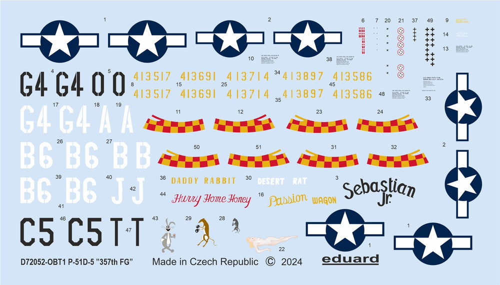 Eduard EDD72052 1:72 North-American P-51D-5 Mustang 357th FG