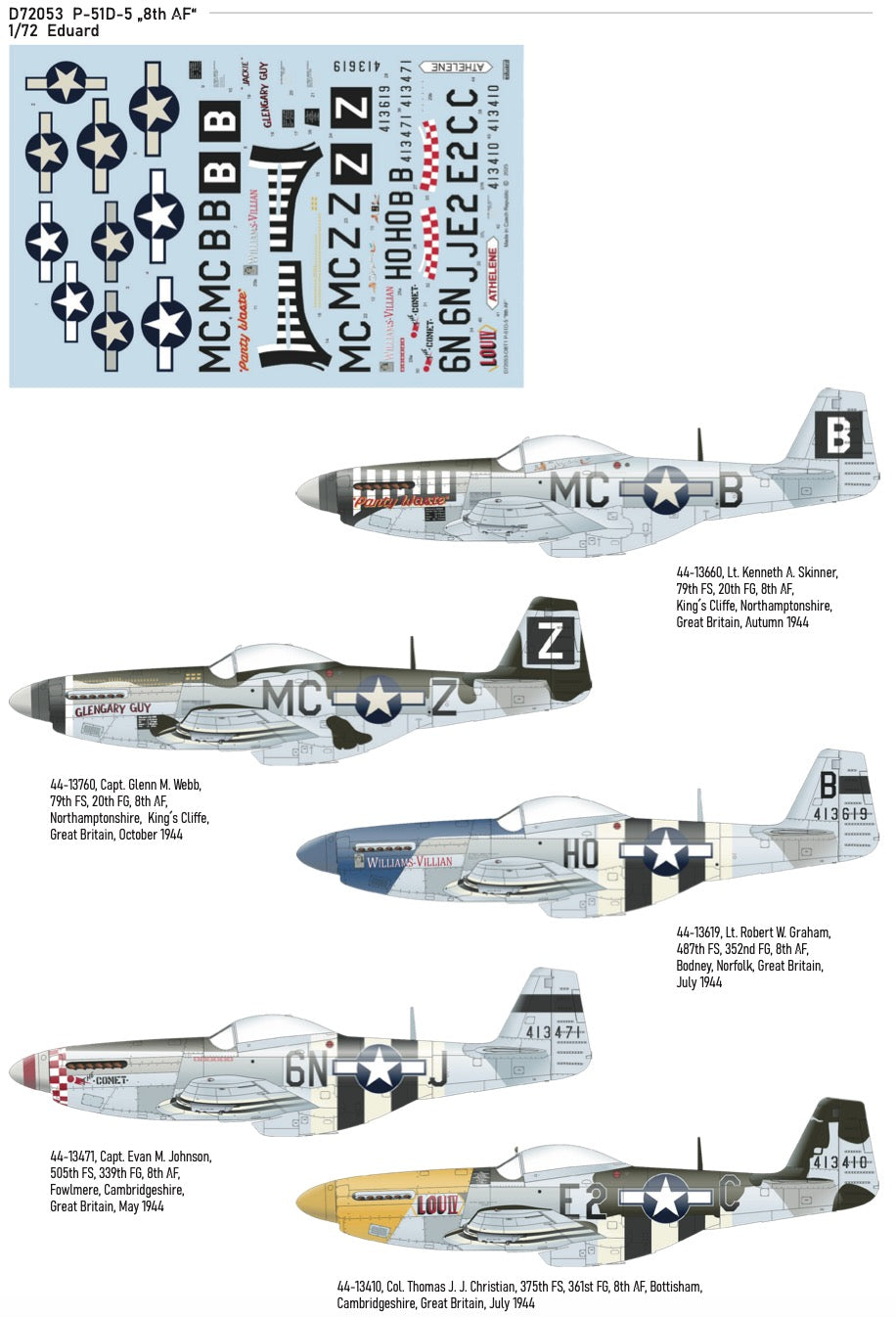Eduard EDD72053 North-American P-51D-5 "8th AF" 1:72