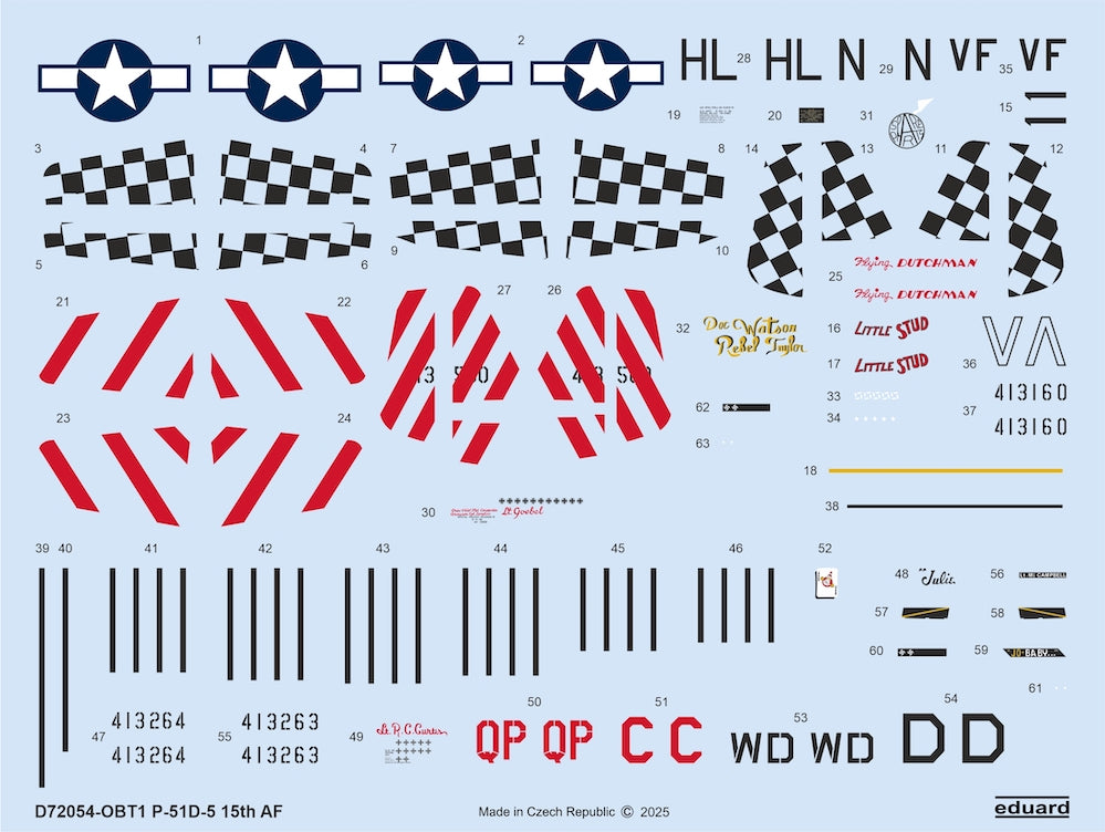Eduard EDD72054 North-American P-51D-5 "15th AF" 1:72
