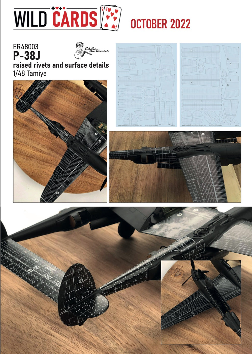 Eduard EDER48003 1:48 Lockheed P-38J Lightning raised rivets & surface details