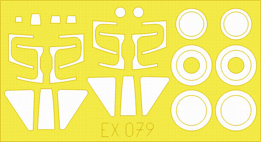 Eduard EDEX079 1:48 Sukhoi Su-25K Frogfoot canopy frame and wheels etc