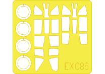Eduard EDEX086 1:48 Nakajima Ki-27 Nate canopy frame and wheels etc