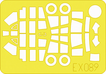 Eduard EDEX089 1:48 Junkers Ju-87D/Ju-87G 'Stuka' canopy frame and wheels etc