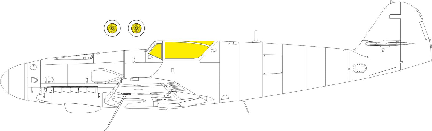 Eduard EDEX1002 1:48 Messerschmitt Bf-109K-4 canopy frame paint mask
