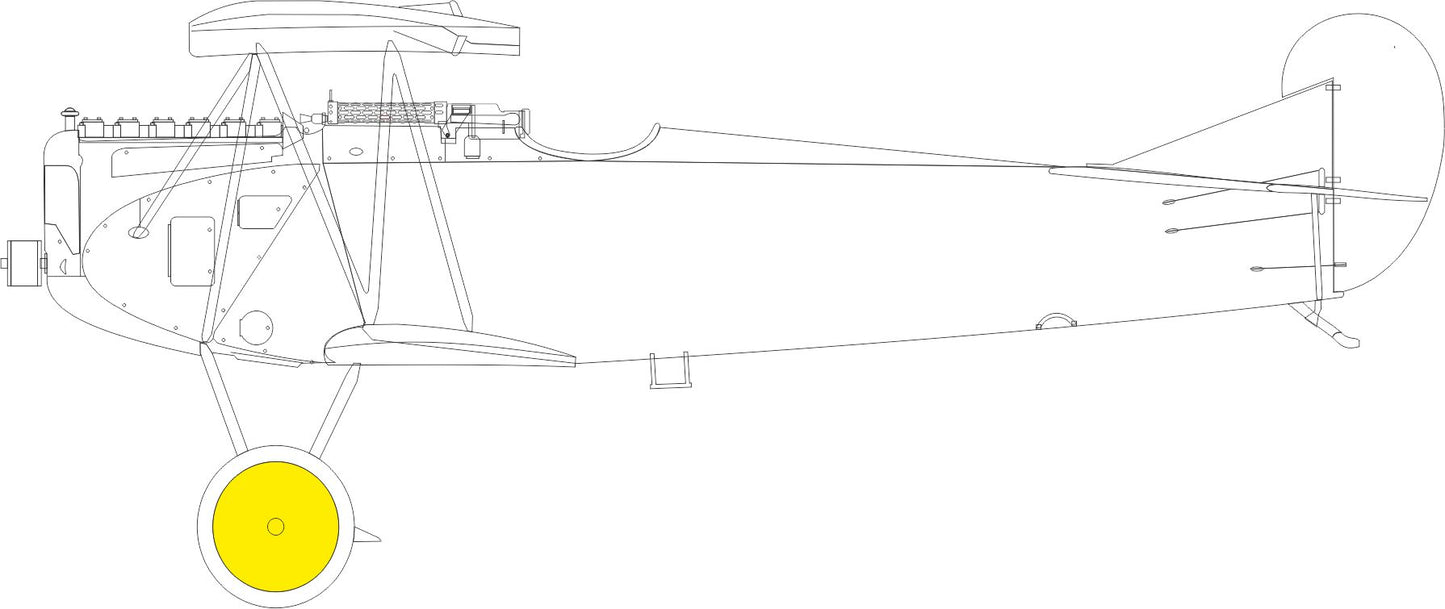Eduard EDEX1008 Fokker D.VIIF 1:48 canopy frame paint mask