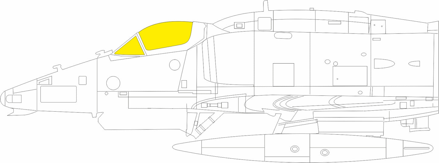 Eduard EDEX1070 1:48 Douglas A-4M Skyhawk TFace canopy frame paint mask
