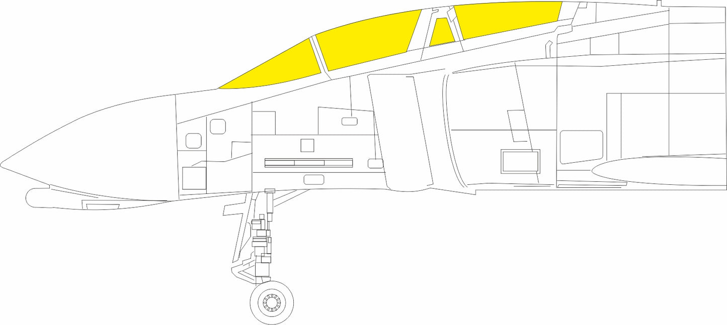 Eduard EDEX1075 1:48 McDonnell F-4C Phantom TFace canopy frame paint mask