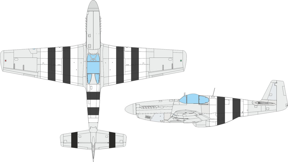 Eduard EDEX1119 North-American P-51B/P-51C Mustang D-day stripes 1:48