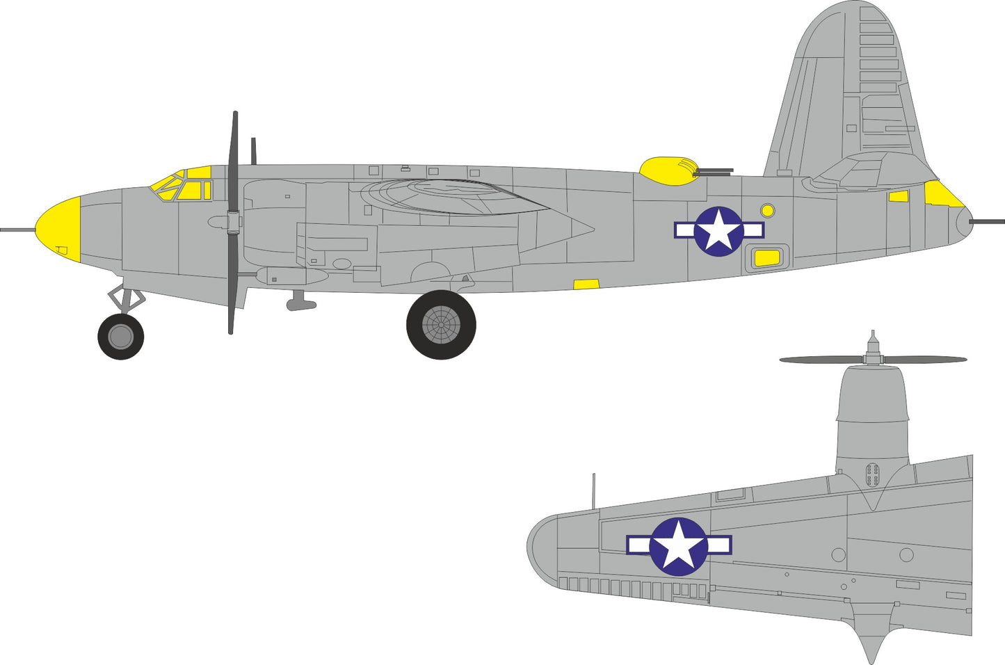 Eduard EDEX1138 Martin B-26F Marauder US national insignia 1:48