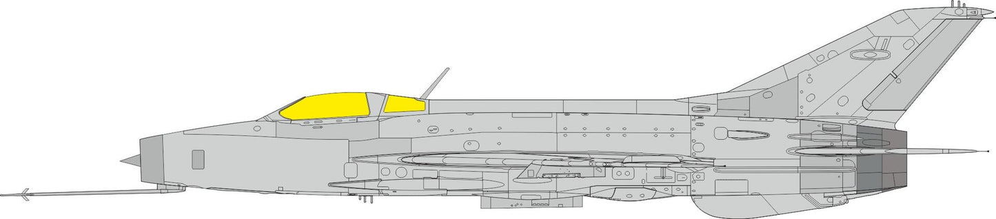 Eduard EDEX1142 1:48 Mikoyan MiG-21F-13 TFace canopy frame paint mask