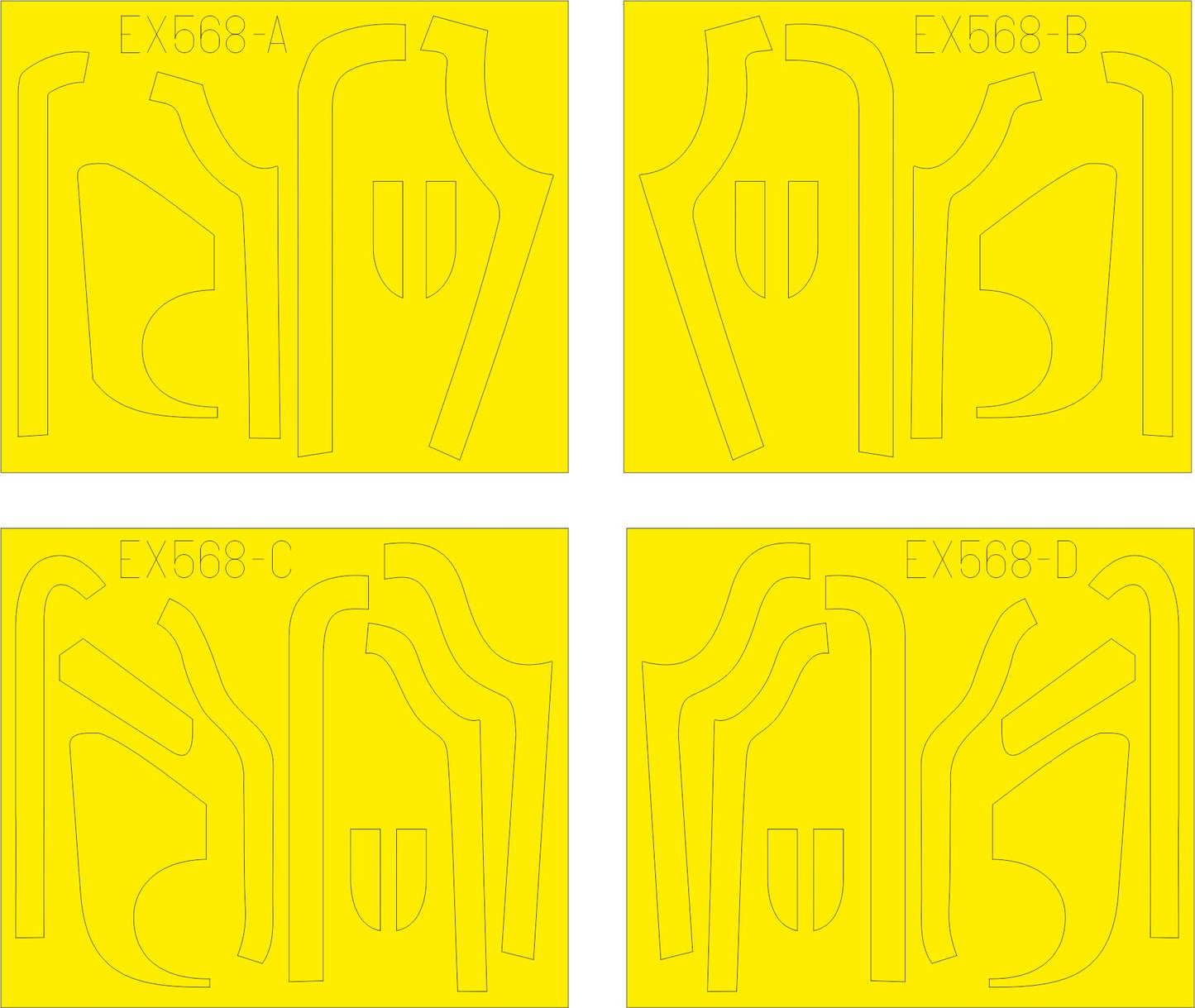 Eduard EDEX568 1:48 Boeing B-17G Flying Fortress anti glare panels