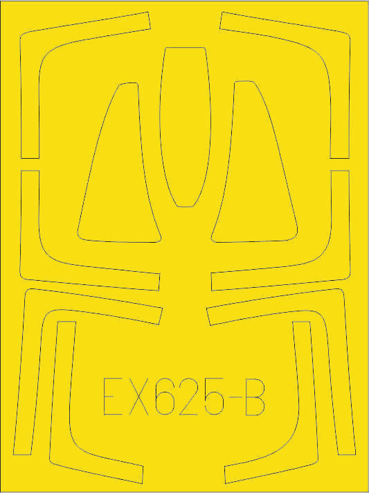Eduard EDEX625 1:48 Grumman F-14D Tomcat TFace canopy frame paint mask