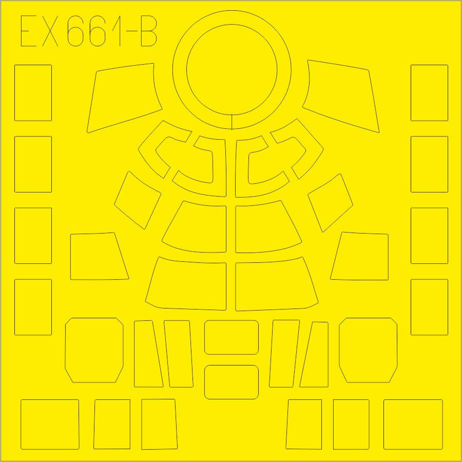 Eduard EDEX661 1:48 Siebel Si-204D TFace canopy frame paint mask