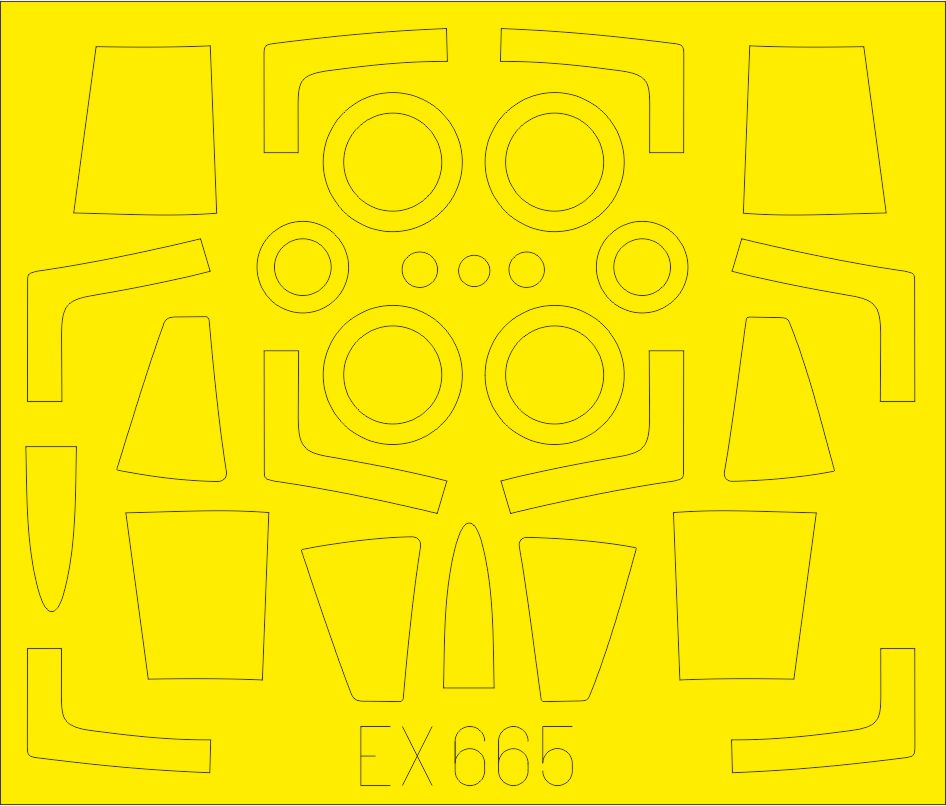 Eduard EDEX665 1:48 Lockheed F-104G Starfighter TFace canopy frame paint mask