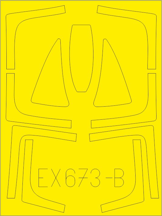 Eduard EDEX673 1:48 Grumman F-14D Tomcat TFace canopy frame paint mask