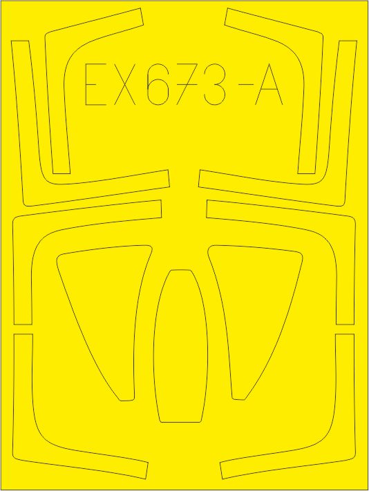 Eduard EDEX673 1:48 Grumman F-14D Tomcat TFace canopy frame paint mask