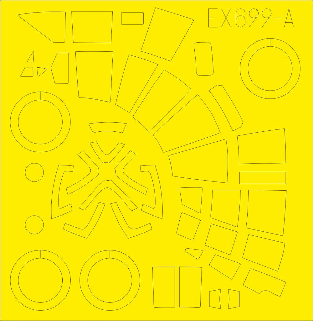 Eduard EDEX699 1:48 Heinkel He-111Z 'Zwilling' TFace canopy frame paint mask