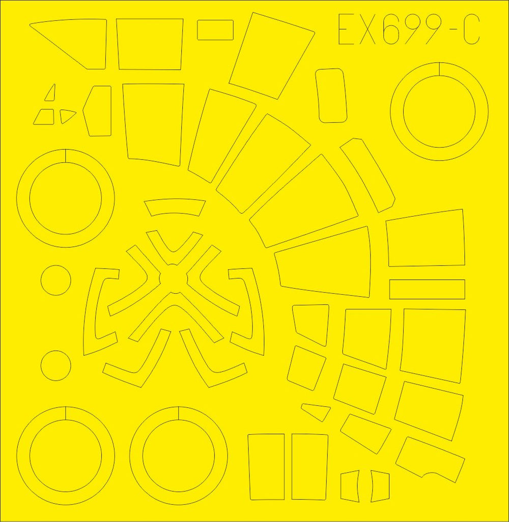 Eduard EDEX699 1:48 Heinkel He-111Z 'Zwilling' TFace canopy frame paint mask