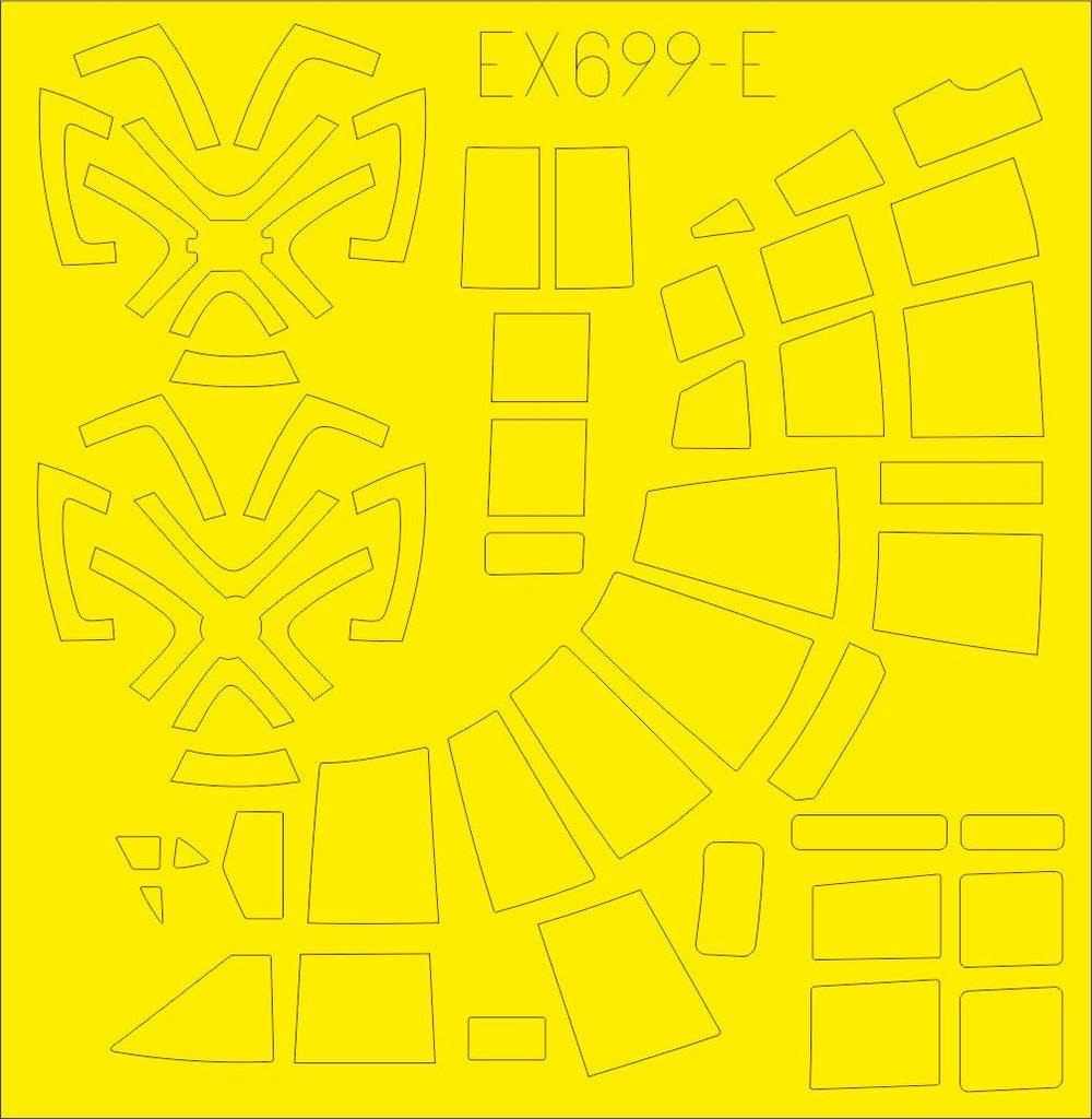 Eduard EDEX699 1:48 Heinkel He-111Z 'Zwilling' TFace canopy frame paint mask