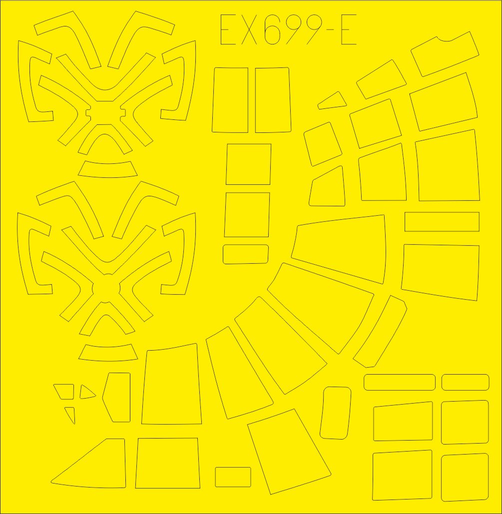Eduard EDEX699 1:48 Heinkel He-111Z 'Zwilling' TFace canopy frame paint mask