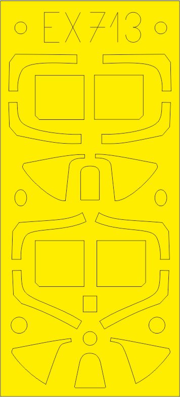 Eduard EDEX713 1:48 Supermarine Spitfire Mk.I canopy frame paint mask