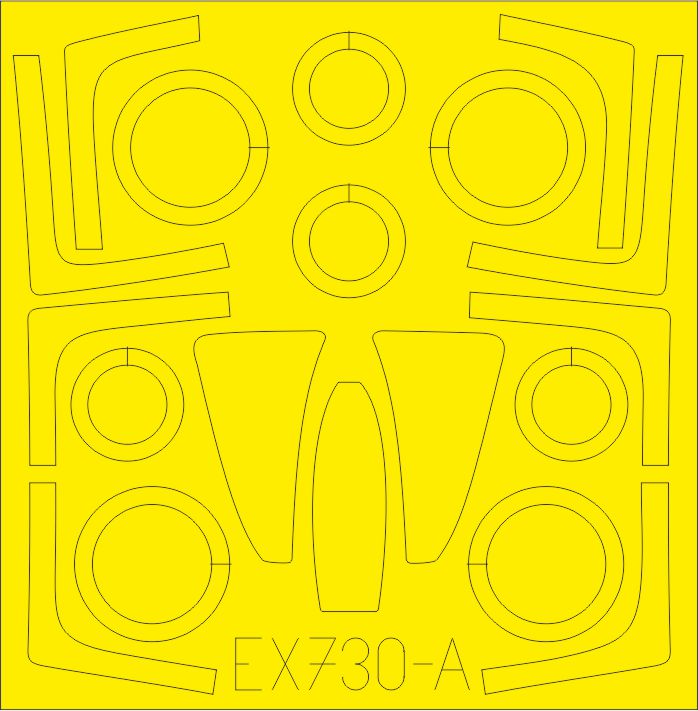 Eduard EDEX730 1:48 Grumman F-14A Tomcat TFace canopy frame paint mask
