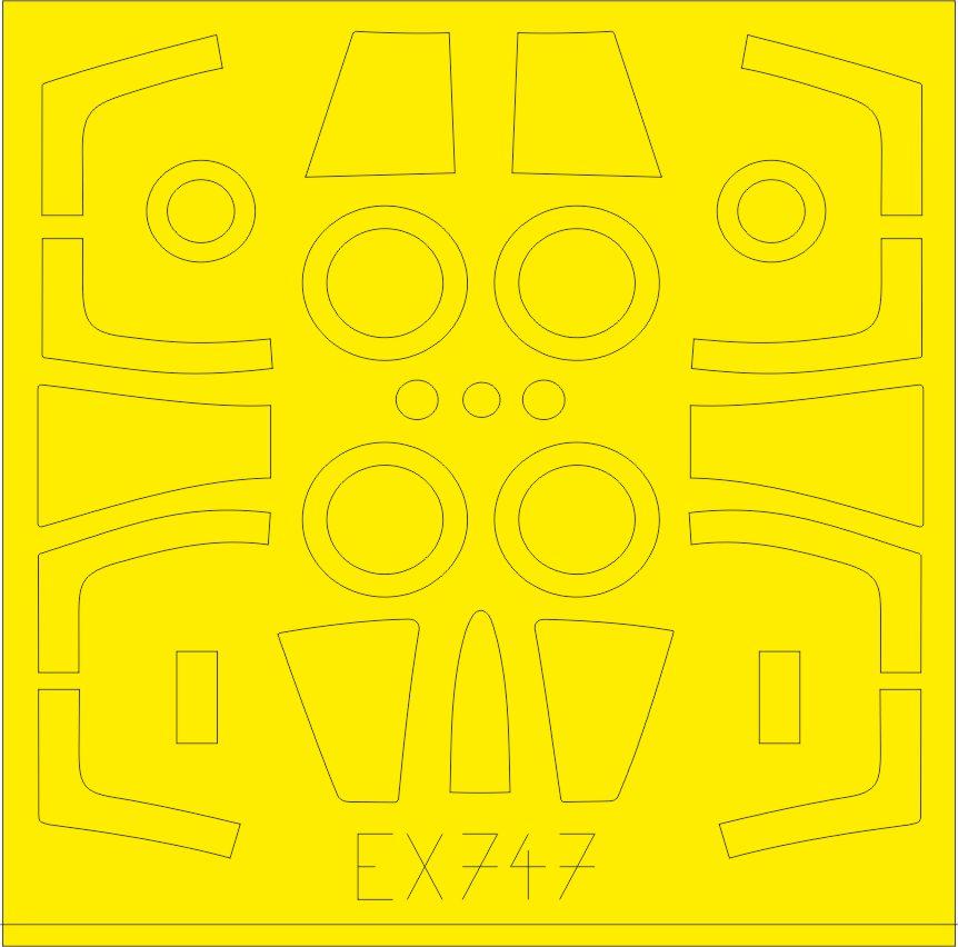Eduard EDEX747 1:48 Lockheed F-104DJ Starfighter wheels & canopy mask