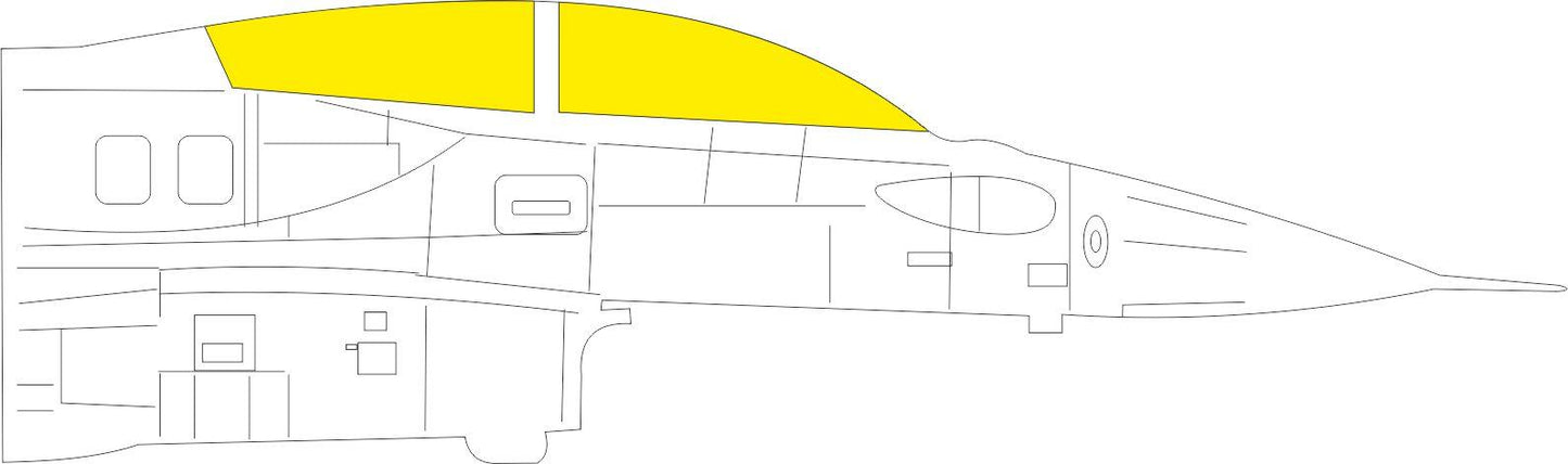 Eduard EDEX761 1:48 General-Dynamics F-16I SUFA wheels & canopy frame paint mask