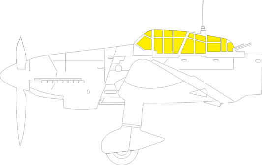Eduard EDEX785 1:48 Junkers Ju-87D 'Stuka' TFace canopy frame paint mask