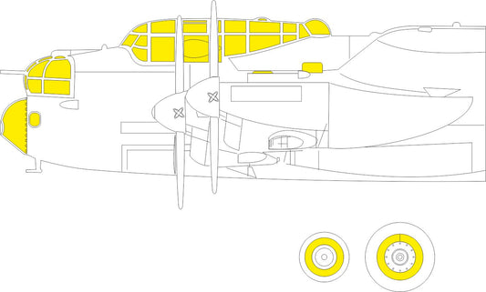 Eduard EDEX793 1:48 Avro Lancaster B Mk.I TFace canopy frame paint mask