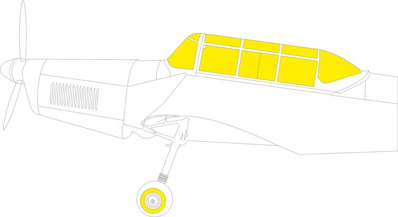 Eduard EDEX805 1:48 Zlin Z-226 TFace canopy frame paint mask