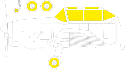 Eduard EDEX809 1:48 de Havilland Chipmunk T.10 wheels & canopy frame paint mask