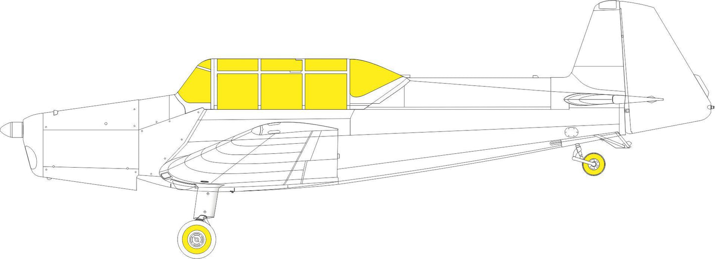 Eduard EDEX827 1:48 Zlin Z-126 TFace canopy frame paint mask