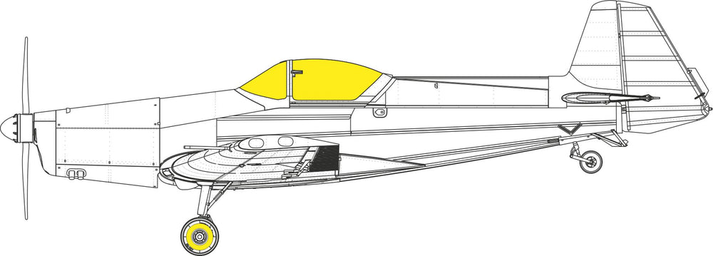 Eduard EDEX833 1:48 Zlin Z-526AFS Akrobat TFace canopy frame paint mask